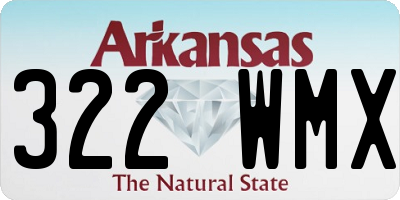 AR license plate 322WMX