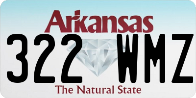 AR license plate 322WMZ