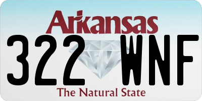 AR license plate 322WNF