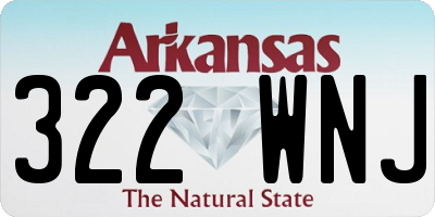 AR license plate 322WNJ