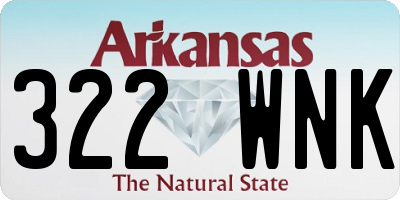 AR license plate 322WNK