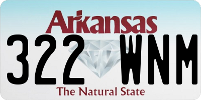 AR license plate 322WNM