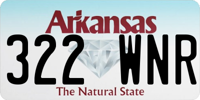 AR license plate 322WNR