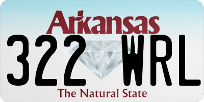 AR license plate 322WRL