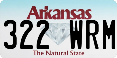 AR license plate 322WRM
