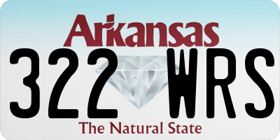 AR license plate 322WRS