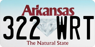 AR license plate 322WRT