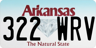 AR license plate 322WRV
