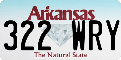 AR license plate 322WRY