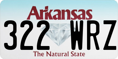AR license plate 322WRZ