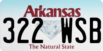 AR license plate 322WSB