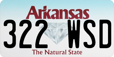 AR license plate 322WSD