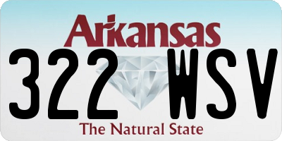 AR license plate 322WSV