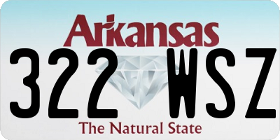 AR license plate 322WSZ