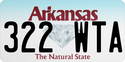 AR license plate 322WTA