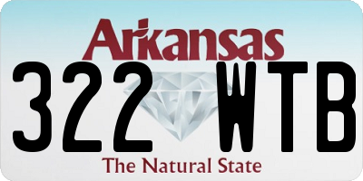 AR license plate 322WTB