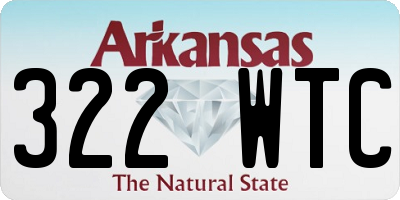 AR license plate 322WTC