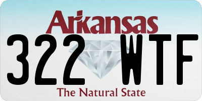 AR license plate 322WTF