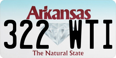 AR license plate 322WTI