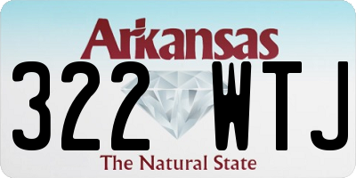 AR license plate 322WTJ