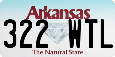 AR license plate 322WTL