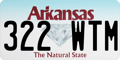 AR license plate 322WTM