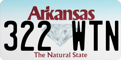 AR license plate 322WTN
