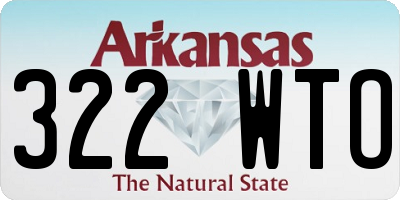 AR license plate 322WTO