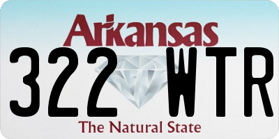 AR license plate 322WTR