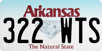 AR license plate 322WTS