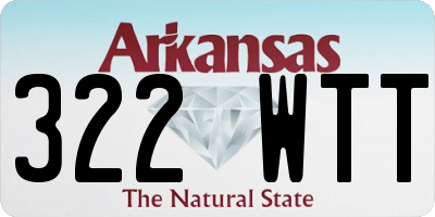 AR license plate 322WTT