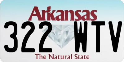 AR license plate 322WTV