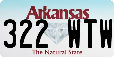 AR license plate 322WTW