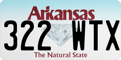 AR license plate 322WTX