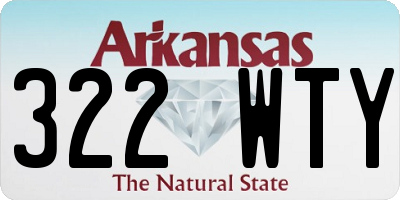 AR license plate 322WTY