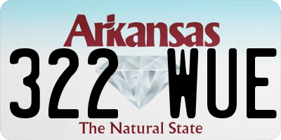 AR license plate 322WUE