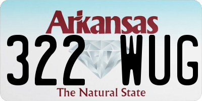 AR license plate 322WUG