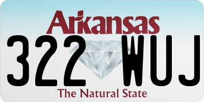 AR license plate 322WUJ