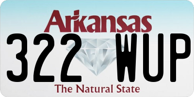 AR license plate 322WUP