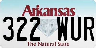 AR license plate 322WUR