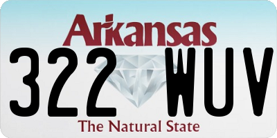 AR license plate 322WUV