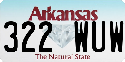AR license plate 322WUW