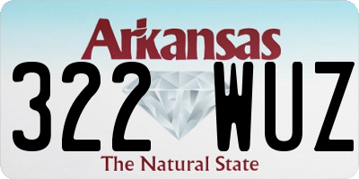AR license plate 322WUZ