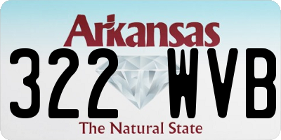 AR license plate 322WVB