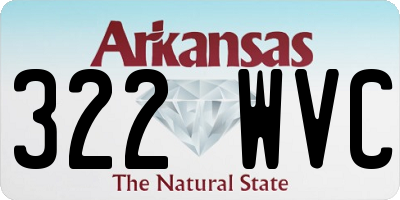 AR license plate 322WVC
