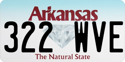 AR license plate 322WVE