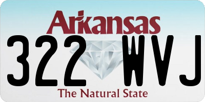 AR license plate 322WVJ