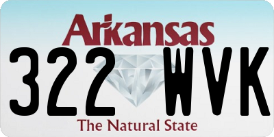 AR license plate 322WVK