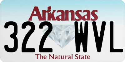 AR license plate 322WVL