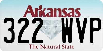 AR license plate 322WVP